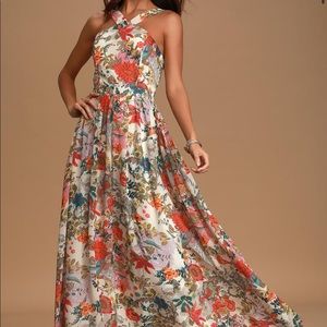 NWT Floral Print Maxi Dress by Lulus